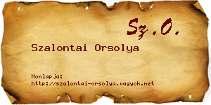 Szalontai Orsolya névjegykártya