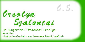 orsolya szalontai business card